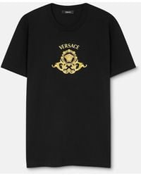 Versace - Printed Cotton-Jersey Slim T-Shirt - Lyst