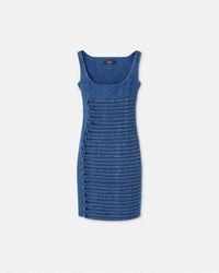 Versace - Denim Mini Dress - Lyst