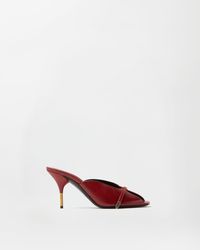 Versace - Nyx Leather Mules 80 Mm - Lyst