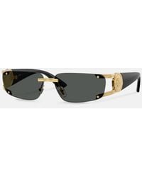 Versace - Medusa Honor Rectangular Sunglasses - Lyst