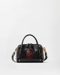 Versace - Roomy Small Leather Boston Bag - Lyst
