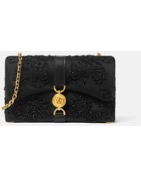 Versace - Kleio Embroidered Satin Mini Bag - Lyst