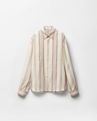 Versace - Striped Silk Loose Shirt - Lyst