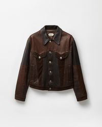 Versace - Chaqueta Bomber De Piel - Lyst