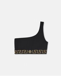 Versace - Jacquard One-Shoulder Bikini Top - Lyst