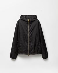 Versace - Jacquard Nylon Windbreaker Jacket - Lyst