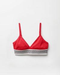 Versace - Ribbed Cotton-Jersey Bralette - Lyst