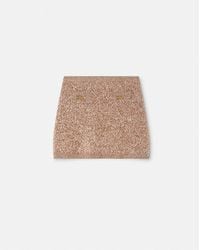 Versace - Mouliné Cashmere-Blend Knit Mini Skirt - Lyst