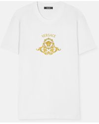 Versace - Printed Cotton-Jersey Slim T-Shirt - Lyst