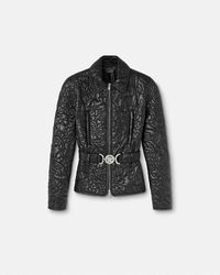Versace - Barocco Quilted Puffer Blouson Jacket - Lyst