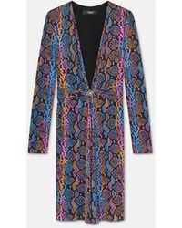 Versace - Printed Viscose-Jersey Midi Dress - Lyst