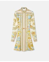 Versace - Dress With "Underwater Barocco" Print - Lyst