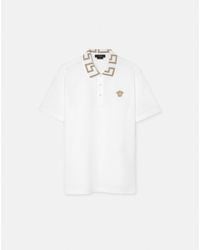 Versace - Polo Greca A Maniche Corte - Lyst