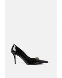 Versace - Gianni Ribbon Patent Pumps 85 Mm - Lyst