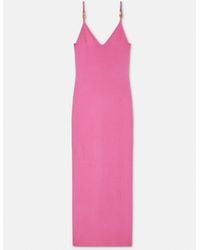 Versace - Safety Pin Knit Slip Midi Dress - Lyst