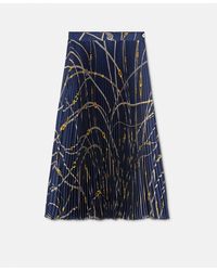 Versace - Greca Nautical Pleated Midi Skirt - Lyst