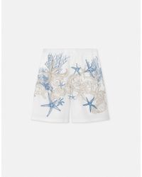 Versace - Barocco Sea Cotton Shorts - Lyst