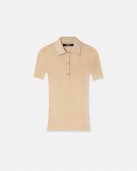Versace - Cashmere-blend Knit Polo Shirt - Lyst