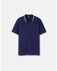 Versace - Embroidered Cotton Piqué Polo - Lyst