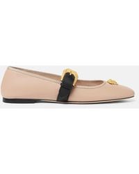 Versace - La Medusa Nappa Ballerinas - Lyst
