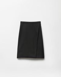 Versace - Grain De Poudre Wool Midi Skirt - Lyst