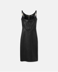 Versace - Medusa '95 Corset Leather Midi Dress - Lyst