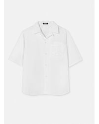 Versace - Embroidered Barocco Sea Shirt - Lyst