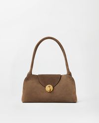 Versace - Vivian Small Suede East/West Shoulder Bag - Lyst
