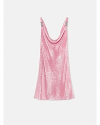 Versace - Slip-Minikleid Aus Seide Mit Pailletten - Lyst