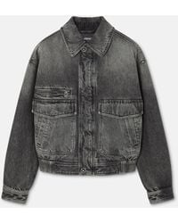 Versace - Denim Blouson Jacket - Lyst