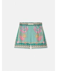 Versace - Pantalón Corto Underwater Barocco De Seda - Lyst