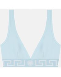 Versace - Greca-Border Triangle Bralette - Lyst