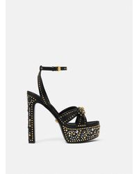 Versace - Studded Gianni Ribbon Sandals 140 Mm - Lyst