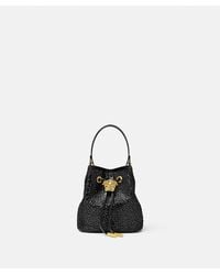 Versace - La Medusa Embellished Satin Mini Bucket Bag - Lyst