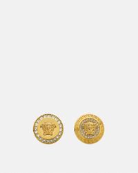 Versace - Orecchini A Bottone Con Cristalli Medusa - Lyst