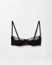 Versace - Lace-Trim Jacquard Silk Bralette - Lyst