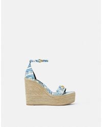 Versace - Medusa '95 Wedge Sandals 120 Mm - Lyst