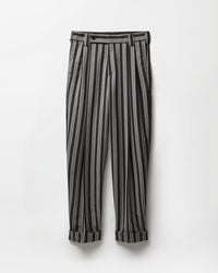 Versace - Pinstripe Wool Oversized Pants - Lyst