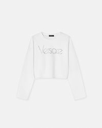 Versace - 1978 Re-edition Logo Crop Sweatshirt - Lyst