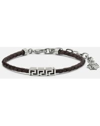 Versace - Greca Lederarmband - Lyst