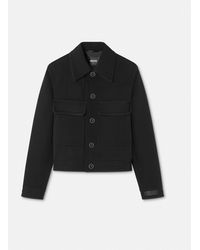 Versace - Wool Twill Blouson Jacket - Lyst