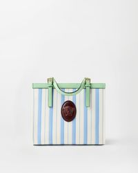 Versace - Rivière Printed Canvas Tote - Lyst