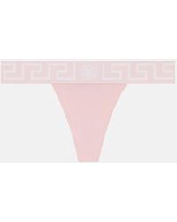 Versace - Cotton-Jersey Thong - Lyst