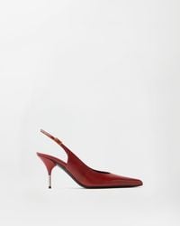 Versace - Nyx Leather Slingbacks 80 Mm - Lyst
