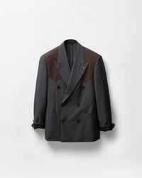 Versace - Wool-Mohair Boxy Blazer - Lyst
