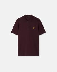 Versace - Embroidered Cotton Piqué Polo - Lyst