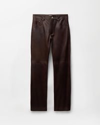 Versace - Leather Pants - Lyst