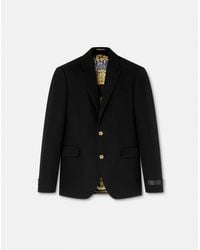 Versace - Wool Single-Breasted Blazer - Lyst