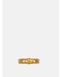 Versace - Crystal Metal Mesh Ring - Lyst
