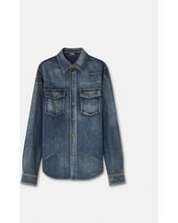 Versace - Double-Pocket Denim Shirt - Lyst